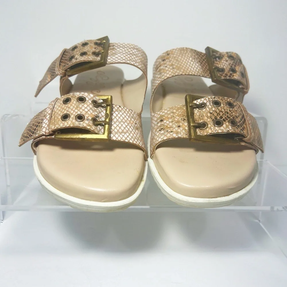 Naughty Monkey Reptile Print Hey Pony Brown TanSandals Womens size 8,5 - Picture 9 of 12